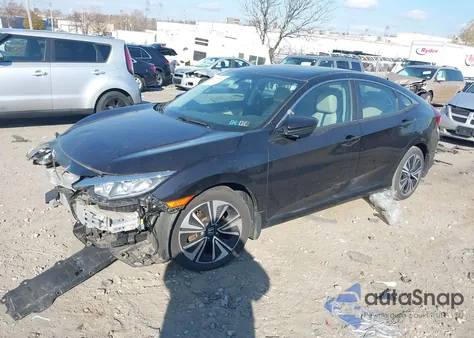 2017 Honda Civic Ex-L из США, поврежденный, VIN 2HGFC1F74HH632777